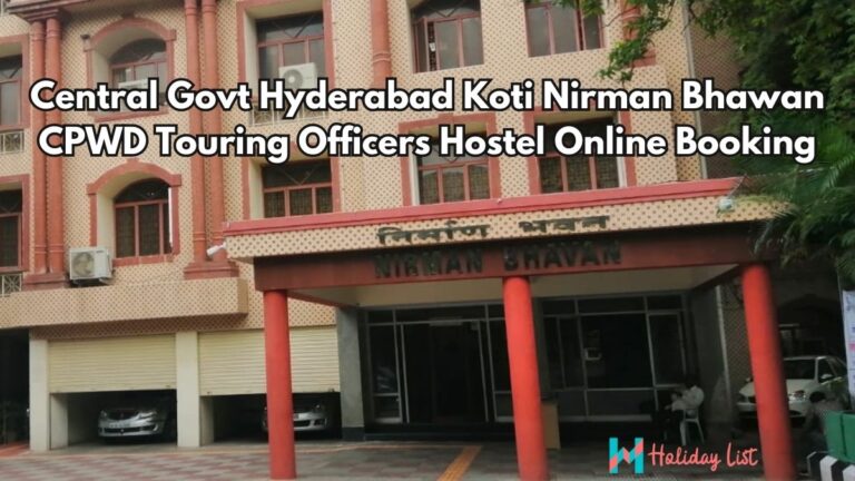 Central Govt Hyderabad Koti Nirman Bhawan Cpwd Touring Officers