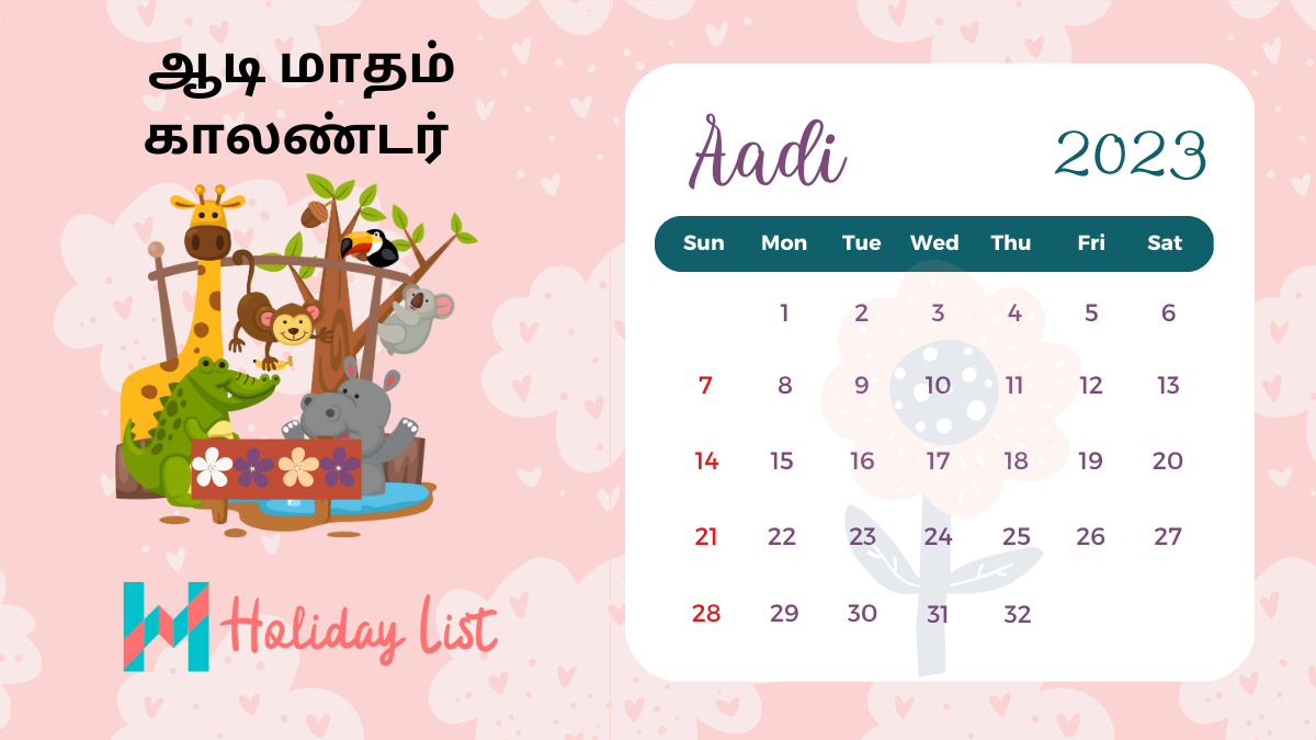 Aadi 2025 Tamil Calendar