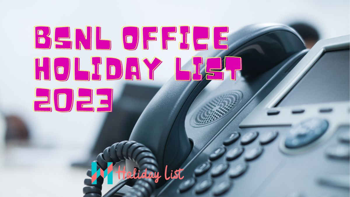 BSNL Office Holiday List 2023 PDf Download