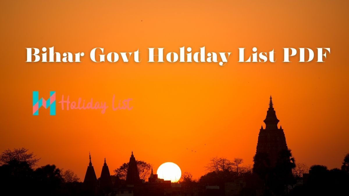 Bihar Government Holiday List PDF