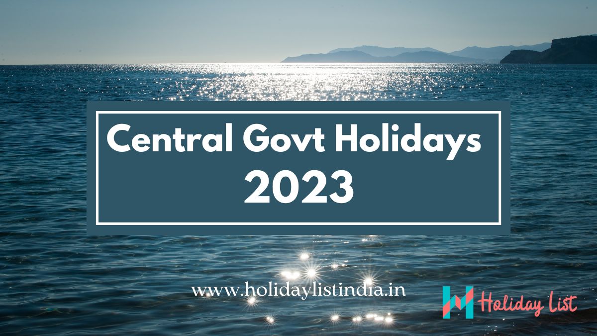 Central Government Holidays 2023 PDF Download