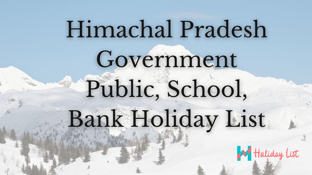 Himachal Pradesh Govt Public, School, Bank Holiday List