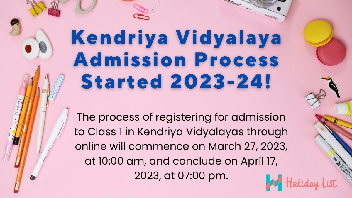 KV School Admission Process 2023-2024