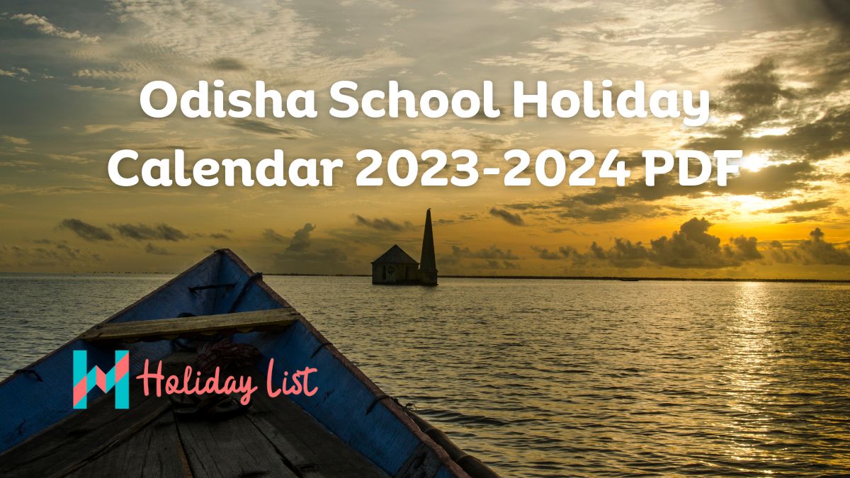 Odisha School Holiday Calendar 2023-2024 PDF