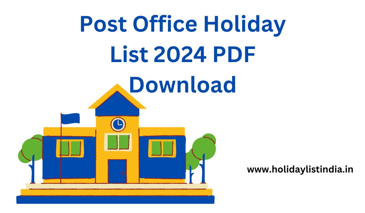 Post Office Holiday List 2024 in India PDF Download