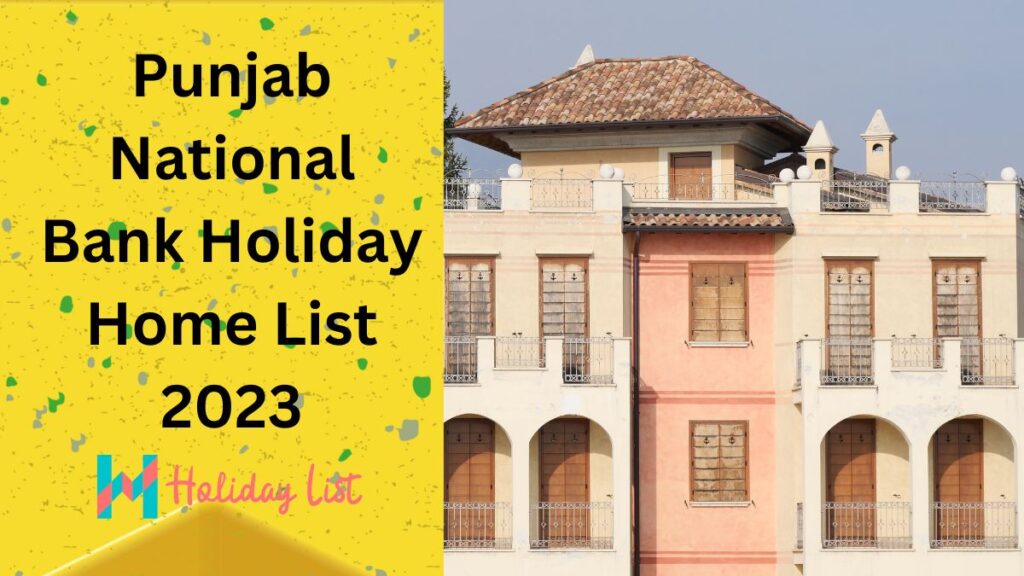 Punjab National Bank Holiday Home List Holiday List India