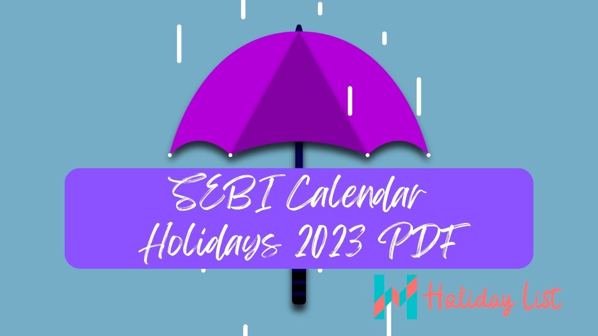SEBI Calendar Holidays 2023 PDF Download