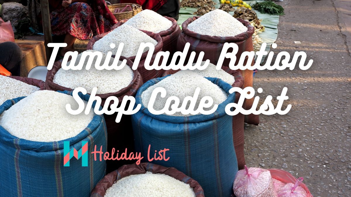 Tamil Nadu Ration Shop Code List PDF